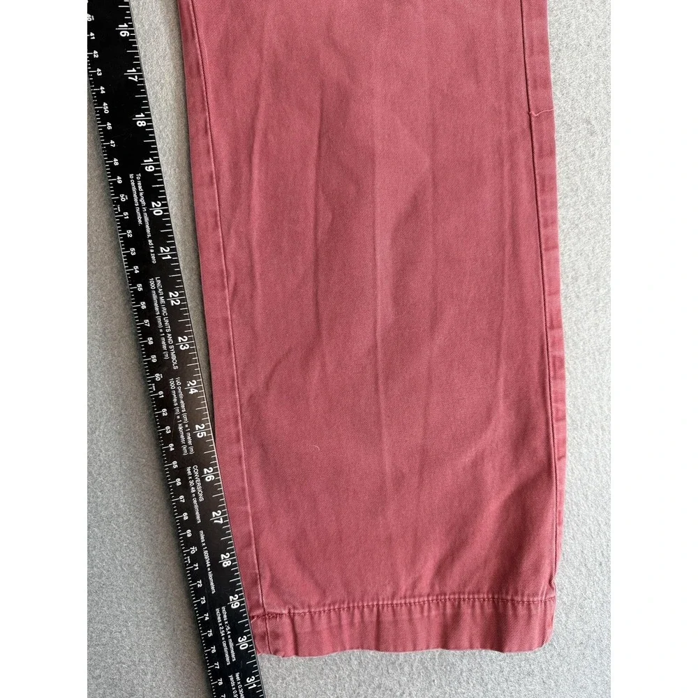 Banana Republic Aiden Chino Pants Mens 34x34 Red Slim Fit Canvas Casual